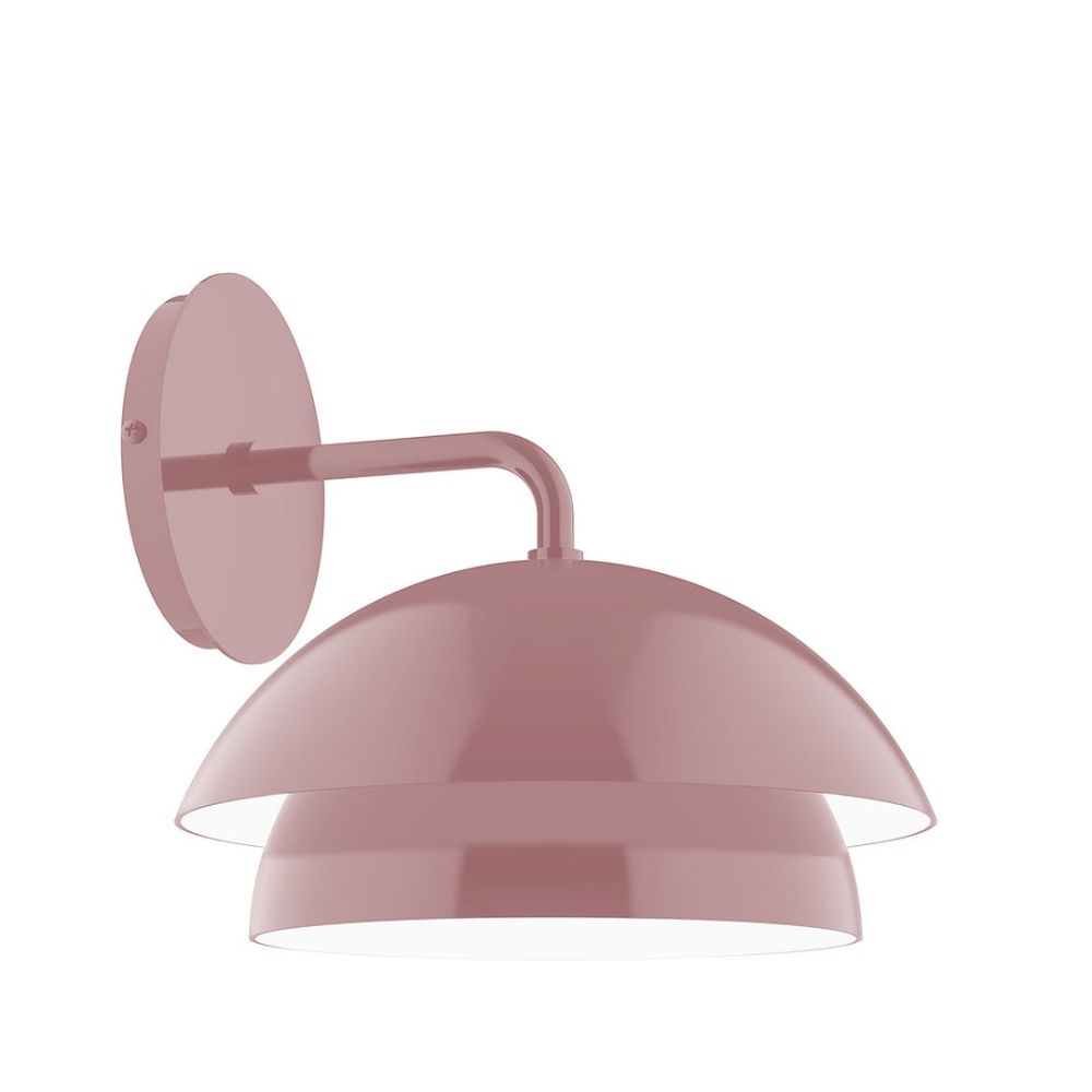 Montclair Lightworks SCJX445-G15-20 10" Nest Wall Sconce with Glass Globe Mauve Finish